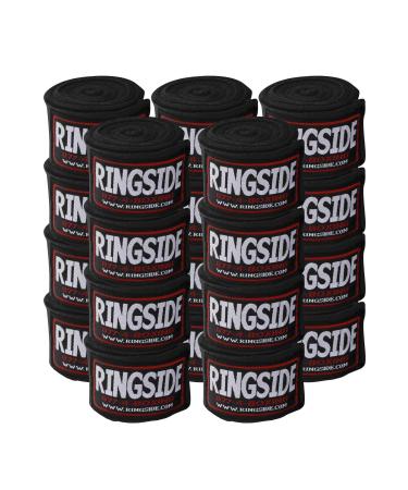 Ringside Mexican Style Boxing Hand Wraps (10 Pairs Pack) Black