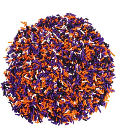 Halloween Sprinkles - 16 Oz Bulk Mix of Orange, Black, Purple, and White Jimmies - Buy Online on SooperMarket.com