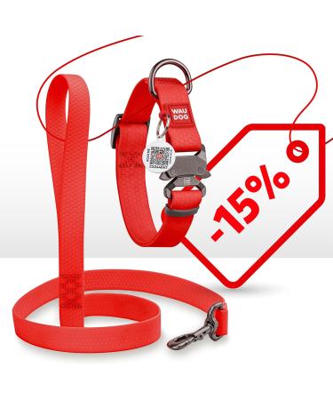 Waudog Waterproof Adjustable Dog Collar - Perfect for Big Medium and Small Dogs | Stylish & Durable Puppy Collars - Buy Online on SooperMarket.com