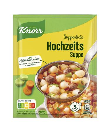 Knorr Soup Love Wedding Soup delicious noodle soup without flavor enhancers 16x 3 plates wedding 42 g (16 pack)