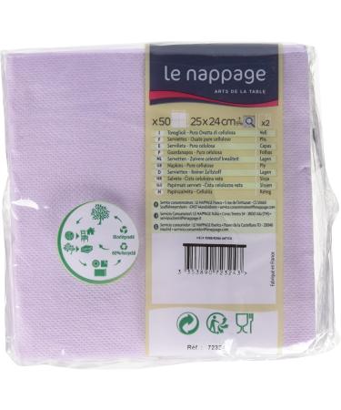 Le Nappage Old Pink Tex Touch Cocktail Napkins - 50 Count FSC Certified 25x24 cm Eco-Friendly Cellulose Wadding - Buy Online on SooperMarket.com