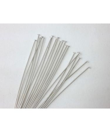 925 Sterling Silver Head Pins 24 Gauge 2 Inches (20 Pins) from CRAFT WIRE