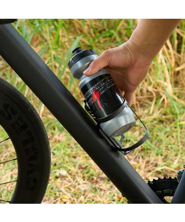 Corki Cycles Bike Bottle Holder - Right & Left Slide-Entry for Racing MTB & E-Bikes - Aluminum Black 2-Pack - Buy Online on SooperMarket.com