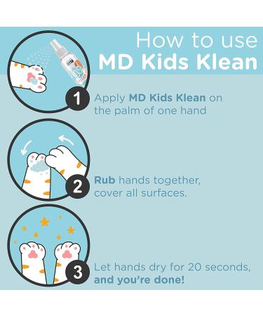 MD Kids Klean Hand Sanitizer for Kids - 3oz, 4 Pack | Antibacterial, Safe & Effective - Buy Online on SooperMarket.com