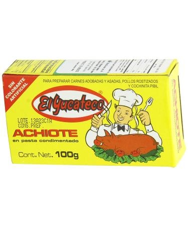 El Yucateco Paste Achiote 3.5 oz - Authentic Mexican Seasoning - Buy Online on SooperMarket.com