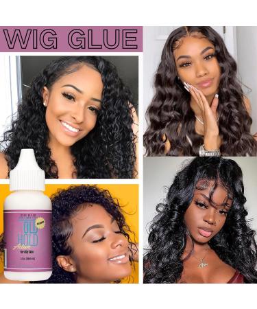 Wig Glue Lace Front Waterproof Lace Wig Glue Strong Hold Invisible Bonding Adhesive Hair Glue for Wigs Latex-Free and Oil-Resistant Wig Adhesive Glue Pro Hair Extension Glue - Buy Online on SooperMarket.com