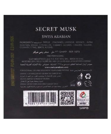 Swiss Arabian Secret Musk - Luxury Products From Dubai - Long Lasting Addictive Personal Perfume Oil Fragrance - A Seductive Signature Aroma - 0.4 Oz - Buy Online on SooperMarket.com