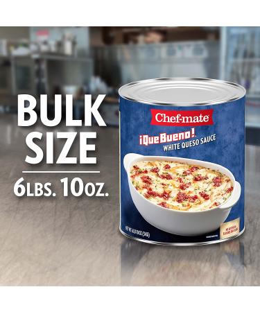 Chef-mate Que Bueno White Queso and Nacho Cheese Sauce  Canned Food  6 lb. 10 oz. Bulk Can - Buy Online on SooperMarket.com