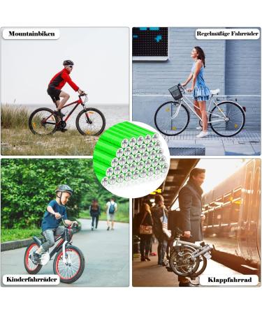 Terjbg 36 Pcs Bike Spoke Reflectors - 360 Visibility StVZO Approved Easy Assembly Green Bicycle Reflectors - Buy Online on SooperMarket.com