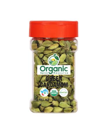 Organic Cardamom Pods | 2.01 oz - 57g| Lab Tested for Purity |, USDA Organics Approved | 100% Raw from India