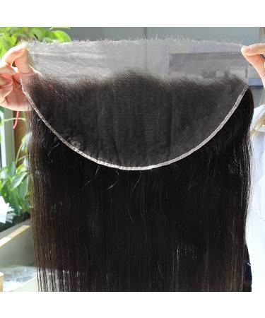 BEEOS 13x6 SKINILIKE Real HD Lace Frontal Only Small Knot Pre-plucked Vivid Hairline Straight Human Hair Frontal 18 Inch 13x6 HD Lace Fronal 18 Inch