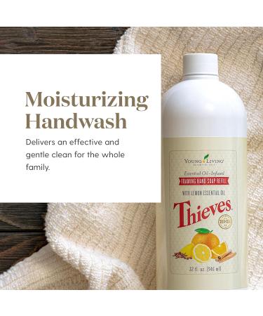 Thieves Foaming Hand Soap Refill - 32 oz | Young Living Essential Oils | Natural & Antimicrobial for Healthy Hands - Buy Online on SooperMarket.com