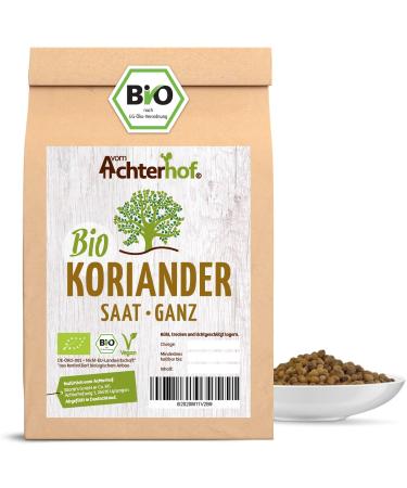 Organic coriander seeds whole (250g) Organic coriander seeds from Achterhof Coriander seeds coriander organic 250 g (1 pack)