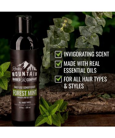 Rocky Mountain Barber Co. Men's Conditioner - Tea Tree Oil & Peppermint - 8oz - Buy Online on SooperMarket.com