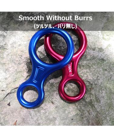 Azarxis 35kN Figure of Eight Descender - Blue Climbing Gear for Outdoor Recreation | International Shipping - Buy Online on SooperMarket.com