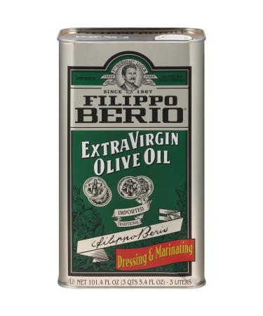 Filippo Berio Extra Virgin Olive Oil, 101.4 Ounce Tin Extra Virgin Olive 101.4 Fl Oz (Pack of 1)