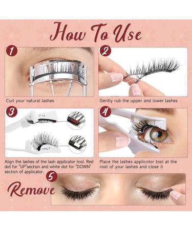 Magnetic Eyelashes with Applicator Higu clace Magnetic Lashes Natural Look 1 Pair Reusable Eyelashes Magnetic Without Eyeliner No Glue Needed Eye Lashes Magnetic Easy to Wear and Remove(Style A) STYLE-A - Buy Online on SooperMarket.com