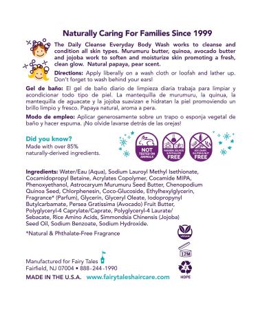 Fairy Tales Daily Cleanse Kids Body Wash - Gentle Bath Soap for Kids & Toddlers, 16oz - Buy Online on SooperMarket.com
