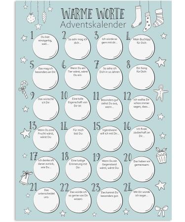 Nastami Scratch-Off Advent Calendar - A3 Christmas Countdown | Unique & Interactive Holiday Fun - Buy Online on SooperMarket.com
