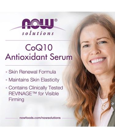 Now Foods CoQ10 Antioxidant Serum 1 fl oz - Boost Skin Health & Vitality - Buy Online on SooperMarket.com