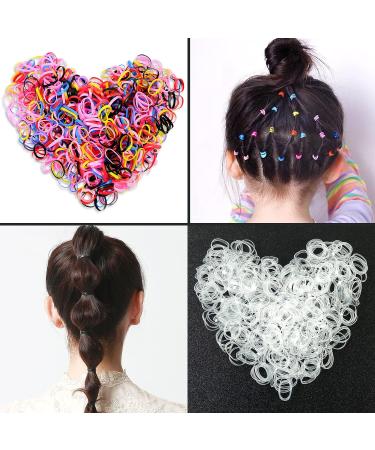 Hanyousheng 1000 Pcs Elastic Hair Bands Set with Topsy Tail Hair Tool - 1004 Piece Hair Elastic Bands for Braids, Ponytails, and Removal Tool - Buy Online on SooperMarket.com