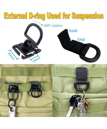 ZUSHALLMY 48-Piece MOLLE Accessories Kit - Upgrade Gear Attachments with Key Clips and D-Rings - Buy Online on SooperMarket.com
