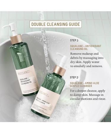 Biossance Squalane + Antioxidant Cleansing Oil - Lightweight Deep Cleansing and Makeup Remover for All Skin Types (6.7 oz) - Buy Online on SooperMarket.com