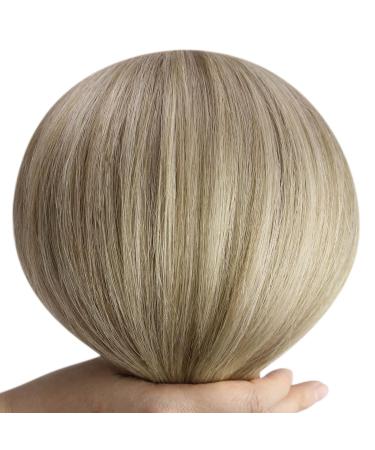 Youngsee Clip In Extensions - Real Hair Ombre 50cm Balayage Medium Brown & Platinum Blonde - 120g 7pcs - Premium Quality Hair Extensions - Buy Online on SooperMarket.com