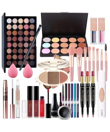 FantasyDay multifunctional make -up gift set cosmetics make -up kit for face eyes and lips - make -up pallet pallet make -up case with eyeshadow pallet lipstick rouge mascara brush NF005