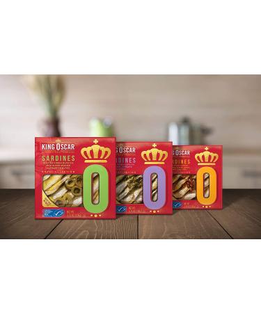 King Oscar Sardines in Olive Oil with Red Bell Pepper & Garlic - 3.75 oz - Buy Online on SooperMarket.com