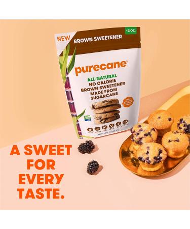 Purecane No Calorie Brown Sweetener 12 oz - Zero Calorie Natural Sugar Substitute - Buy Online on SooperMarket.com