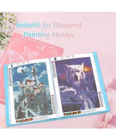 ZYNERY 2 Pack A3 Diamond Painting Storage Book | 60 Pages Art Portfolio for 12x16 inch Diamond Painting | Large Art Folder in Pink and Blue - Buy Online on SooperMarket.com