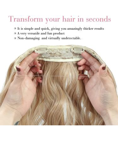 Gulagula Dark Blonde 20 One Piece Wavy Hair Extensions - Clip In, Heat Resistant Fiber - Natural Look for Women - Buy Online on SooperMarket.com