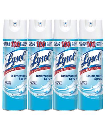 Lysol Disinfectant Spray, Crisp Linen, 76oz (4X19oz) Crisp Linen 7.0 ounces aerosol can