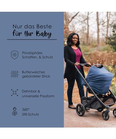 MILK SNOB Original 5-in-1 Luxe Multifunctional Baby Carrier | Ocean Blue | Breastfeeding Cover Stroller Sun Protection & On-the-Go Convenience - Buy Online on SooperMarket.com