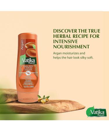 Dabur Vatika Naturals Argan Conditioner - Moisturizing Hair Care for All Hair Types 400ml - Hydrating for Long Curly Dry & Color-Treated Hair - Buy Online on SooperMarket.com