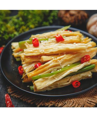 ONTRUE Dried Beancurd Sticks 9.88 Oz - Asian Tofu Yuba, Precut Non-GMO Vegan Protein Snack - Gourmet Gift - Buy Online on SooperMarket.com