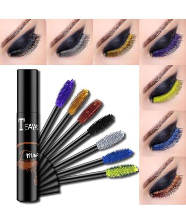 Gireatick Colorful Mascara Set - 7 Colors, Natural Waterproof 4D Silk Fiber Lash Mascara - Buy Online on SooperMarket.com