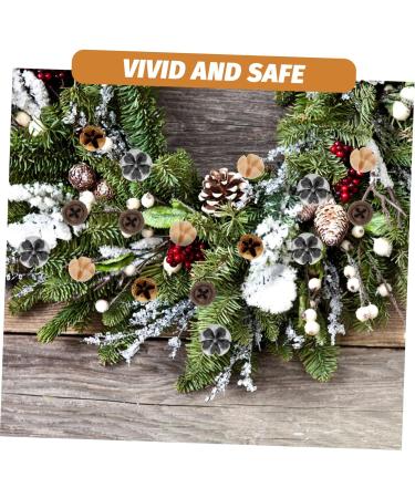 HOMSFOU 175 Pcs Christmas Wreath Decoration Red Berries Pine Needles Fake Fruit Home Decor Bouquet Flower Picks Diy Crafts Photography Eucalyptus Fruits Dried Fruit Self Made Ornaments Assorted Colorx5pcs 2.2x2.2cmx5pcs - Buy Online on SooperMarket.com