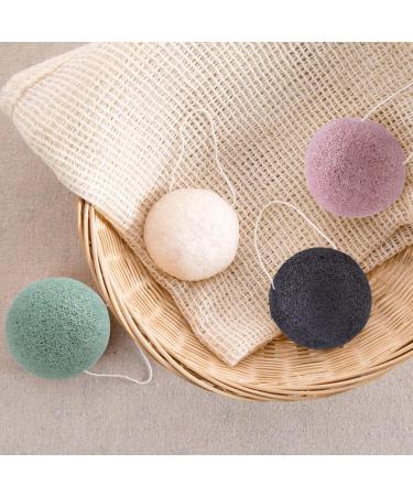 Konjac Fiber Face Wash Sponge Hemispherical Gentle Exfoliator Control Oiliness Cleanse Sponge Puff Exfoliator Tools for Oily Combination Skin or Sensitive Skin - Buy Online on SooperMarket.com