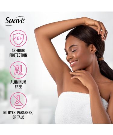 Suave Aluminum Free Deodorant for Women Rose Petal and Jasmine 48-Hour Odor Protection Free of Talc Parabens & Dyes 2.6 oz (Pack of 12) - Buy Online on SooperMarket.com