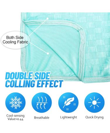 Checker Pattern Cooling Blanket - Double Side Cooling Effect - Queen Size 90x90 - Green Checkered Design - Buy Online on SooperMarket.com