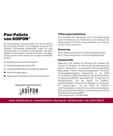 Koipon Pon Pellets 6mm - 3.5kg Floating Fish Feed for Koi & Goldfish | All-Year Pond Fishing Food - Buy Online on SooperMarket.com