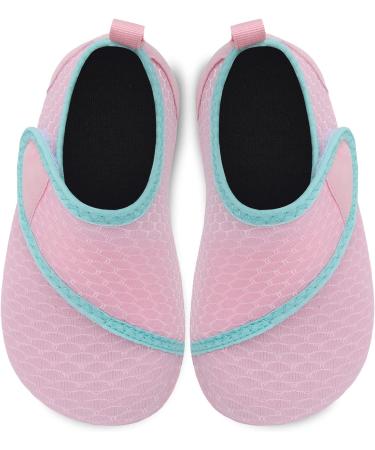 JIASUQI Kids Water Shoes - Quick Dry Aqua Socks for Beach & Pool | Size 5.5/6 UK Child - Pink - Buy Online on SooperMarket.com