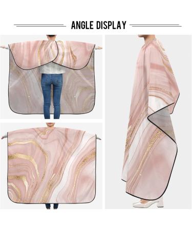 Rose Gold Glitter Splatter Barber Cape for Men and Women Adjustable Neckline Hair Cutting Kits Lightweight Waterproof Barber Apron Perfect for Salon & Home 55.1x64.9 inch - Buy Online on SooperMarket.com