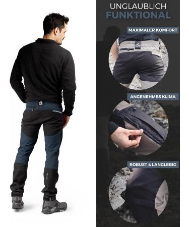 MNT10 Ocean Blue Hiking Pants for Men - Lightweight Breathable Water-Repellent Outdoor Gear with Practical Pockets & Robust Seams - Buy Online on SooperMarket.com