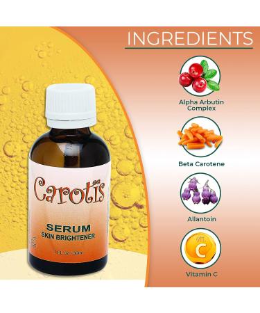 Carotis Brightening Serum 1oz - Fade Brown Spots with Alpha Arbutin & Beta Carotene - Buy Online on SooperMarket.com