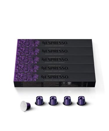 Nespresso Capsules OriginalLine, Ispirazione Arpeggio Intenso, Dark Roast Coffee, Coffee Pods, Brews 1.35oz (ORIGINALLINE ONLY), 10 Count (Pack of 5)