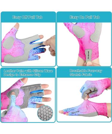 PLUSINNO UPF50+ Sun Gloves for Kayaking, Hiking, Paddling - Pink S/M - Buy Online on SooperMarket.com