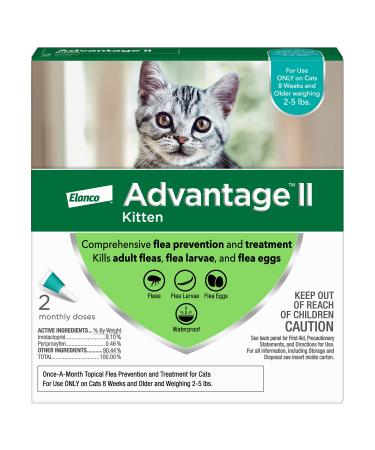 Advantage II Flea Prevention and Treatment for Kittens (2-5 Pounds), 2 pack